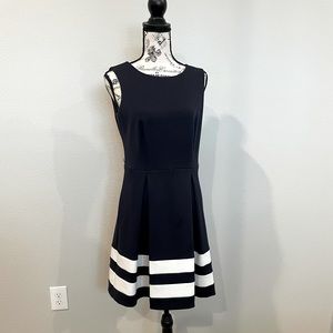Petite Calvin Klein Timeless Navy Dress